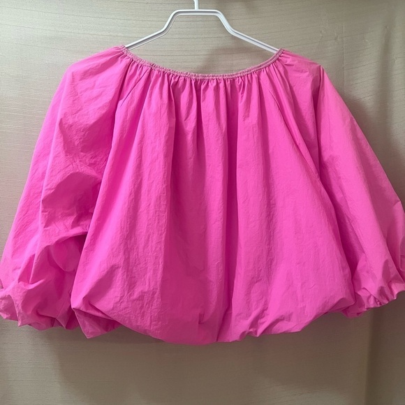 ⚫️ BOGO THML bright pink puffy crop top ladies size small - Picture 6 of 8